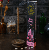 Crystal Magic Incense & Crystal Gift Pack - Rose Quartz