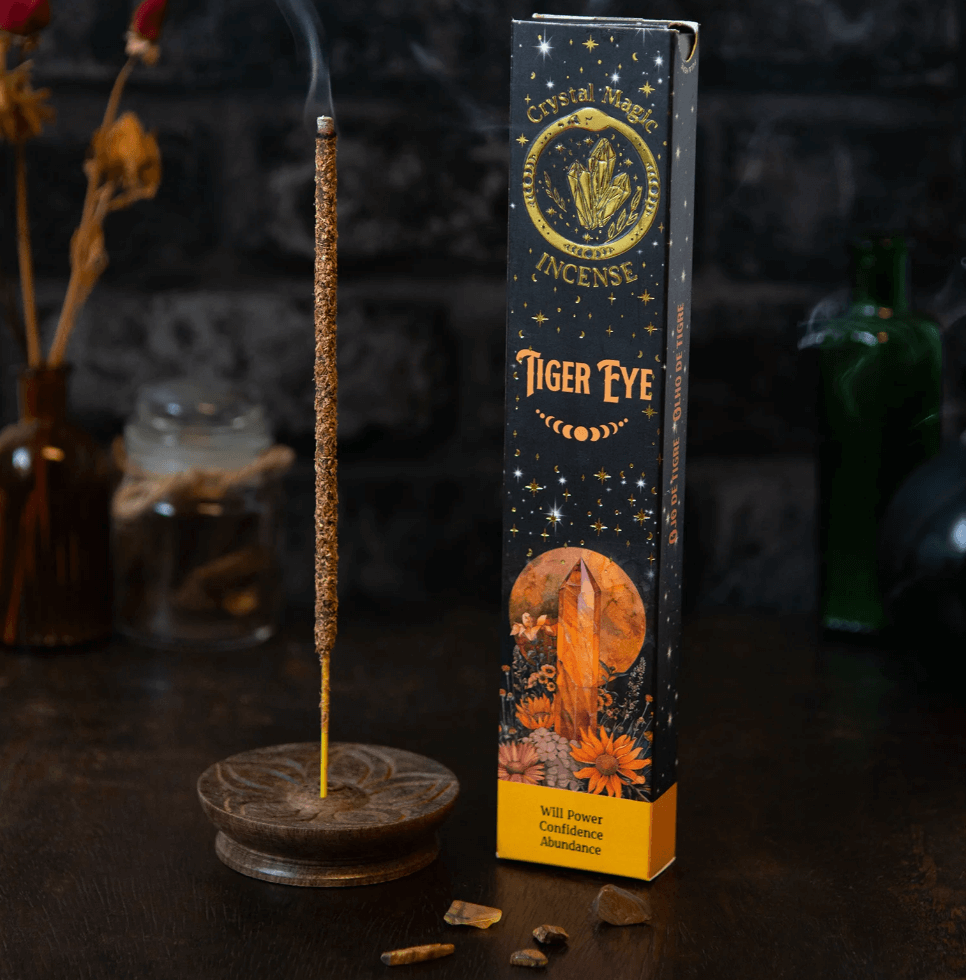 Crystal Magic Incense & Crystal Gift Pack - Tiger Eye | Clouds