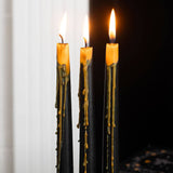 Pumpkin Guts Oozing Halloween Taper Candles 4 Pack
