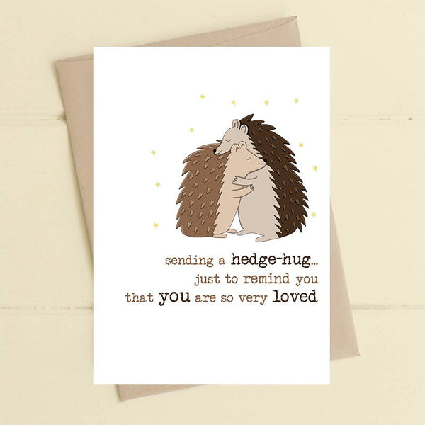 Hedge-Hug Greetings Card