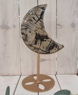 Dendritic Jasper Moon on Stand