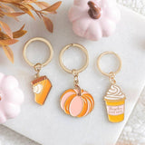 Pretty Pumpkin Autumn Keyring