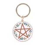 Solstice Wreath Pentagram Keyring