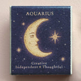 East of India Boxed Zodiac Porcelain Pebble - Aquarius