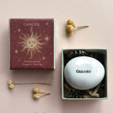 East of India Boxed Zodiac Porcelain Pebble - Cancer