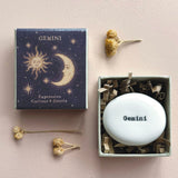 East of India Boxed Zodiac Porcelain Pebble - Gemini