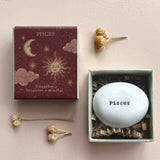 East of India Boxed Zodiac Porcelain Pebble - Pisces