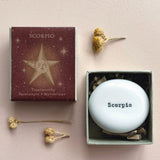 East of India Boxed Zodiac Porcelain Pebble - Scorpio