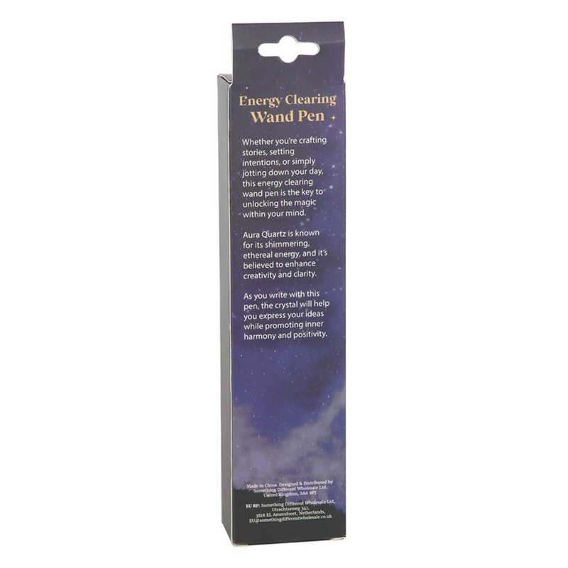 Energy Clearing Aura Quartz Crystal Wand Pen