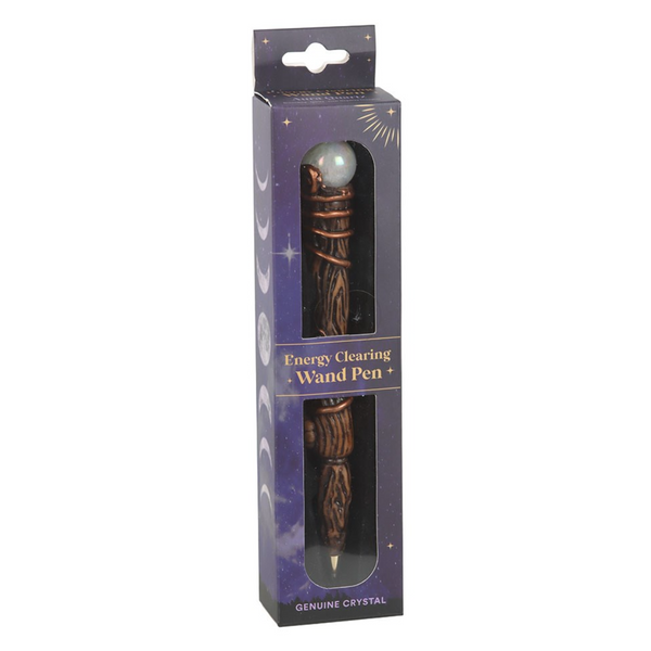 Energy Clearing Aura Quartz Crystal Wand Pen