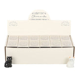 White Or Black Lucky Cat Ceramic Figure in MatchBox