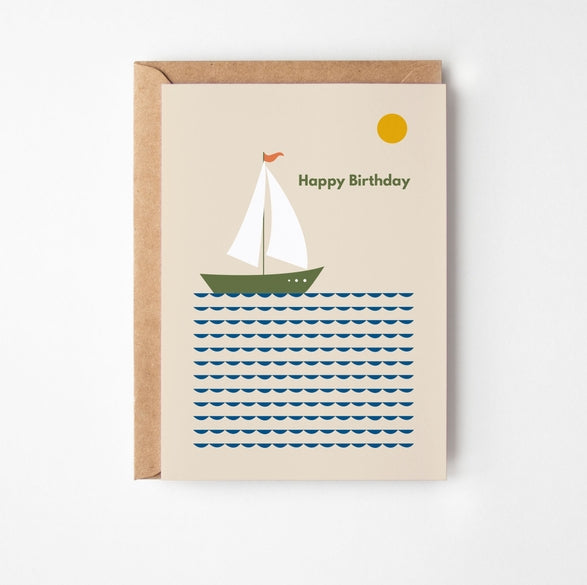 Boat Birthday Greeting Card