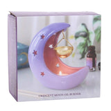 Pastel Purple Crescent Moon Hanging Oil Burner