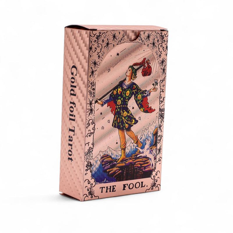 Moon Phase Tarot Card Set With Rose Gold Foil