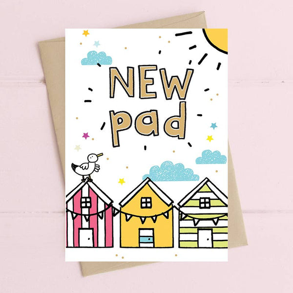 New Pad - Beach Huts Greeting Card