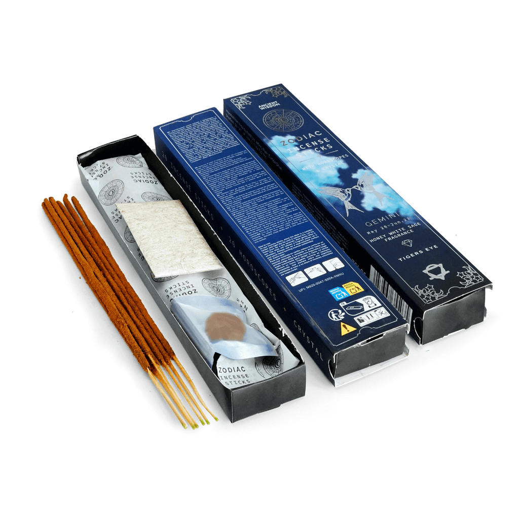 Gemini Zodiac Incense & Crystal Gift Pack | Clouds