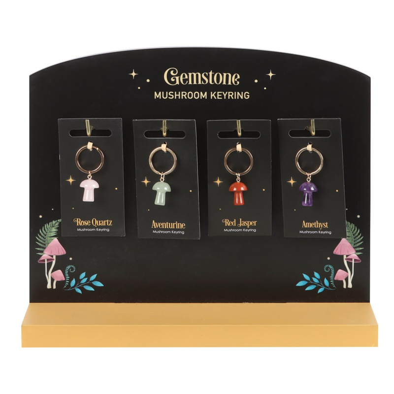 Gemstone Mushroom Keyring