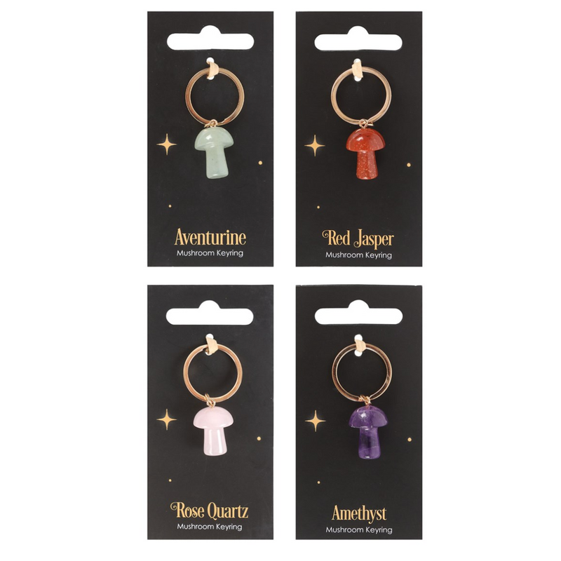 Gemstone Mushroom Keyring