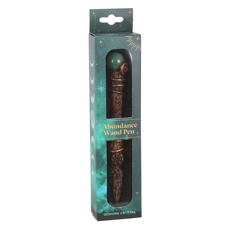 Abundance Green Aventurine Crystal Wand Pen