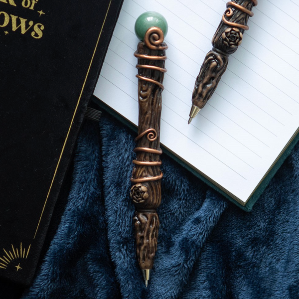 Abundance Green Aventurine Crystal Wand Pen