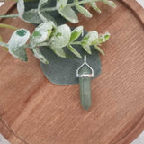 Green Aventurine Sterling Silver Double Terminated Point Pendant