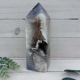 Grey Agate Geode Tower - 185mm