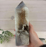 Grey Agate Geode Tower - 185mm
