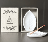 East of India Little Box of Comfort Incense Holder in Matchbox