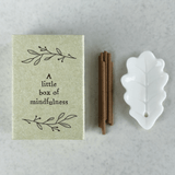 East of India Little Box of Mindfulness Incense Holder in Matchbox