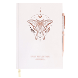 Luna Moth Daily Reflection Journal with Quartz Pen