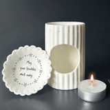 East of India Wax Melt Burner - May Your Troubles Melt Away