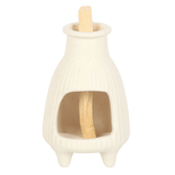 Cream Ribbed Palo Santo Burner