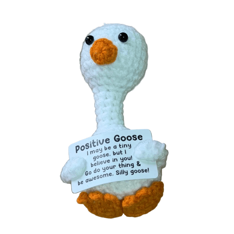 Crochet Positive Goose Figure by The Gnome Garden | Clouds
