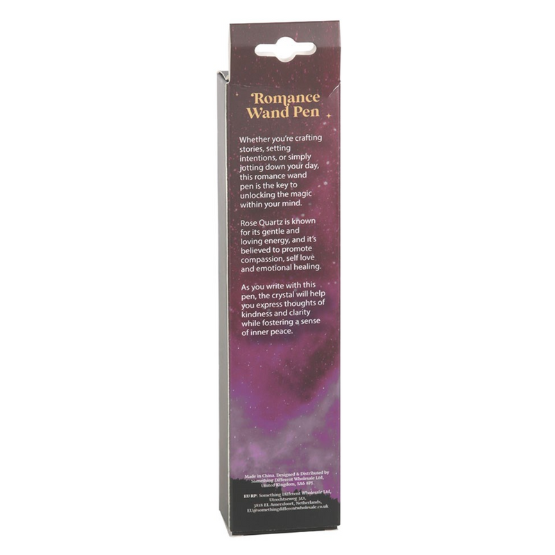 Romance Rose Quartz Crystal Wand Pen