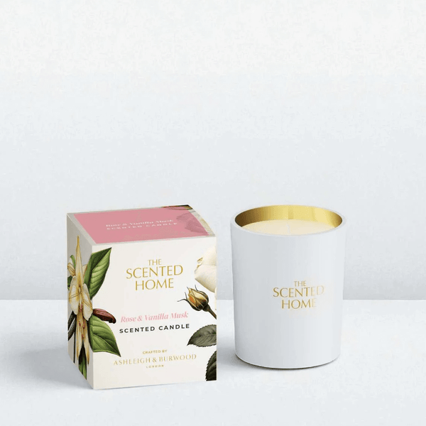 Rose & Vanilla Musk Scented Candle Jar