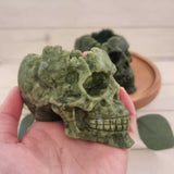 Snakeskin Jasper Skull Carving