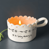 East of India Handled Tealight Holder - In Loving Memory