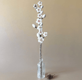East of India Felt Branch With White Blossom Decoration