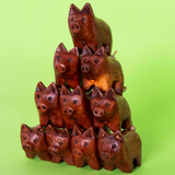 Pocket Pig Wooden Carving