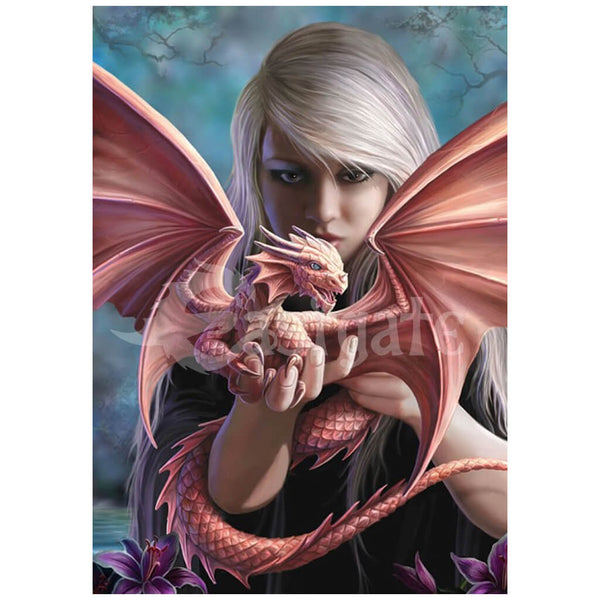 Dragonkin Greetings Card by Anne Stokes