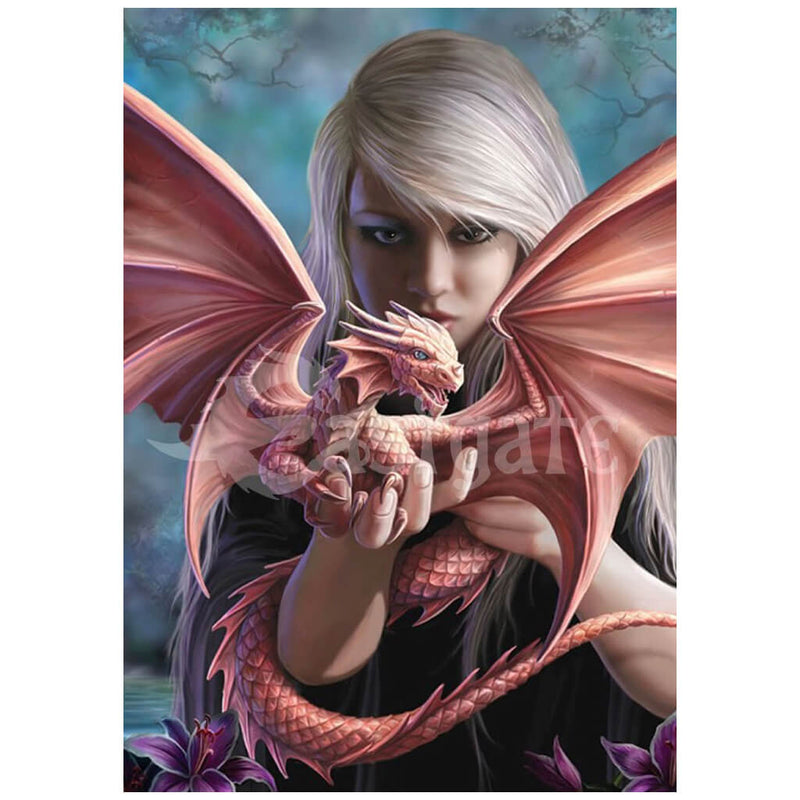 Dragonkin Greetings Card by Anne Stokes