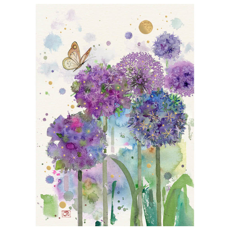 Bug Art Allium Garden Greetings Card