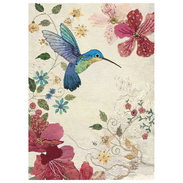 Bug Art Azalea Hummingbird Greetings Card