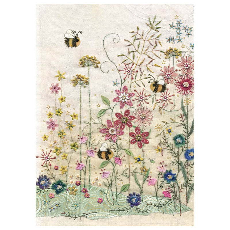 Bug Art Bees Meadow Greetings Card
