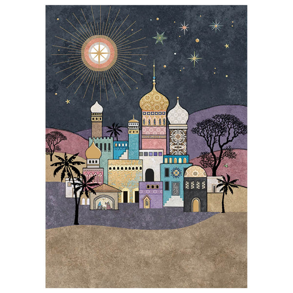 Bug Art Bethlehem Scenic Christmas Card