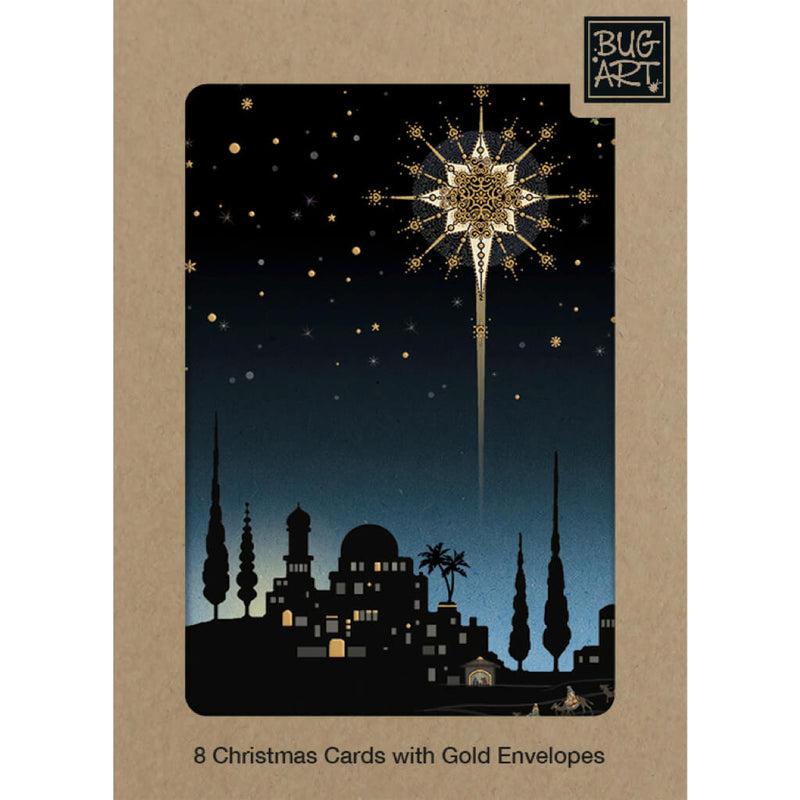 Bug Art Bethlehem Star Christmas Card
