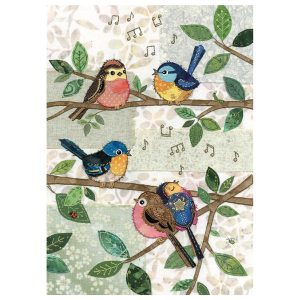 Bug Art Bird Chorus Greetings Card