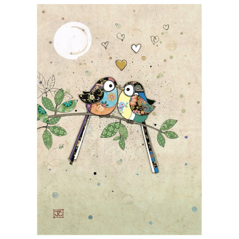 Bug Art Bird Kiss Greetings Card