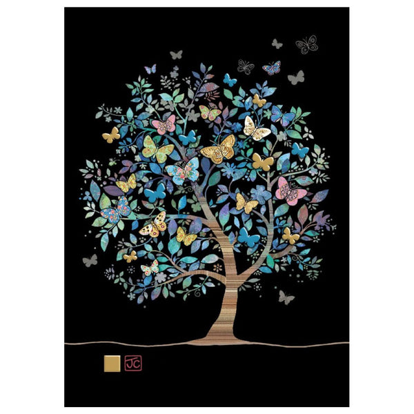 Bug Art Butterfly Tree Greetings Card
