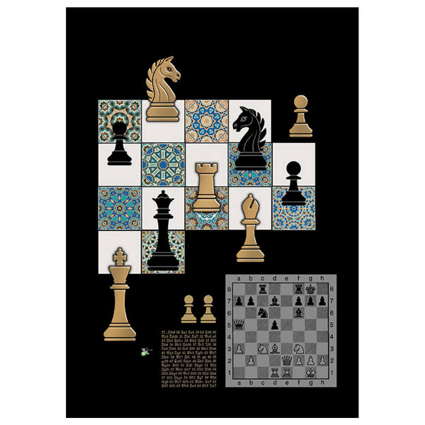 Bug Art Chess Greetings Card